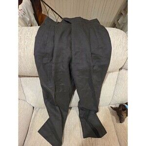 Baxter Men's Gray Pleated Dress Pants 30W Regular Fit Straight Leg Pockets